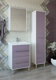 Sanflor Тумба с раковиной Экко 60 сирень/белая – фотография-7